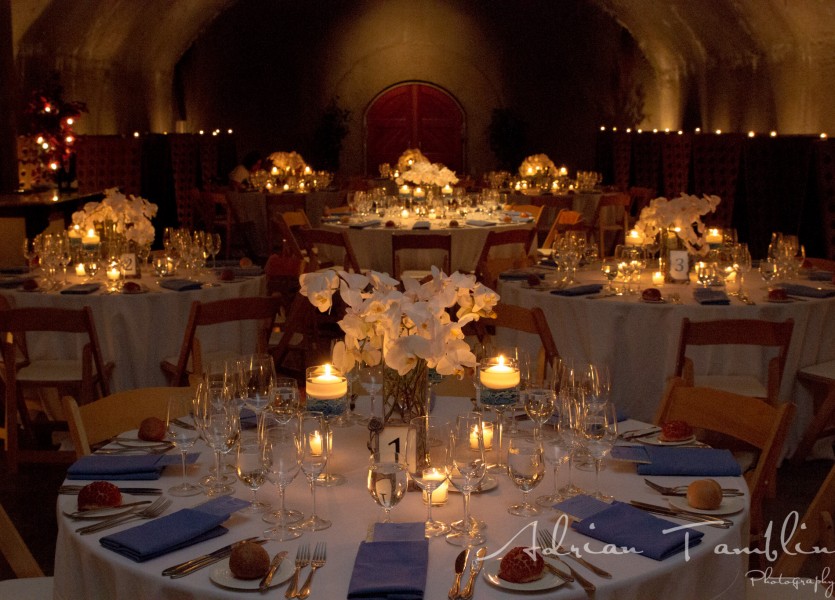 Dinner in the cave - Adrian Tamblin Photography - Gloria Ferrer Vineyard and Caves